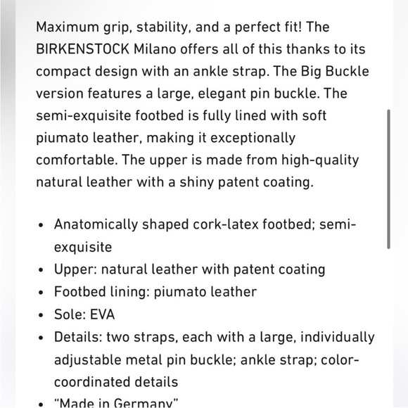 Birkenstock Milano Big Buckle High Shine Patent Leather Sandal Size 6 NWT - Picture 3 of 11